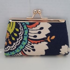 Spartina Natural Linen and Leather Wallet
